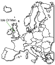 Man, Isle of is marked in green