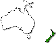 New Zealand is marked in green