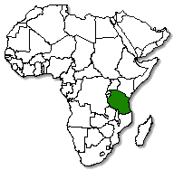Tanzania is marked in green