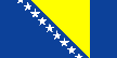 The national flag of Bosnia & Herzegovina