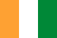 The national flag of Cote d'Ivoire