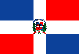 The national flag of Dominican Republic