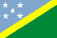 The national flag of Solomon Islands