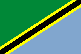 The national flag of Tanzania