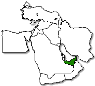 United Arab Emirates is marked in green