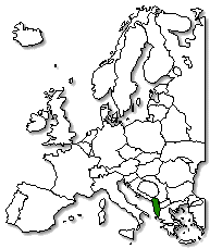 Albania is marked in green
