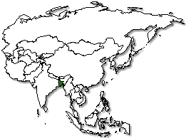 Bangladesh is marked in green