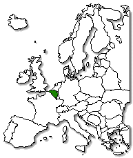 Belgium is marked in green