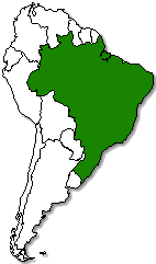 Brazil is marked in green
