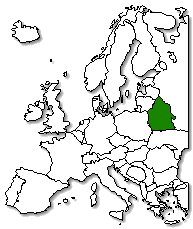 Belarus is marked in green
