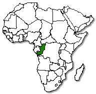 Congo, Republic of the is marked in green