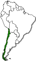 Chile is marked in green