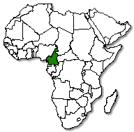 Cameroon is marked in green