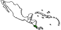 Costa Rica is marked in green