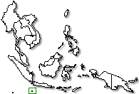 Christmas Island is marked in green