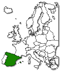Spain is marked in green