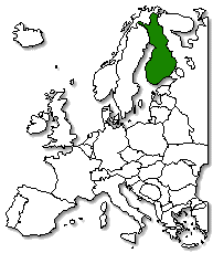 Finland is marked in green