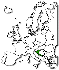 Croatia is marked in green