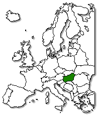Hungary is marked in green