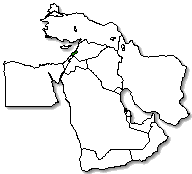 Lebanon is marked in green