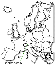 Liechtenstein is marked in green
