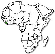Liberia is marked in green