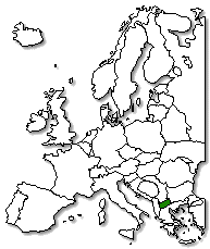 Macedonia is marked in green