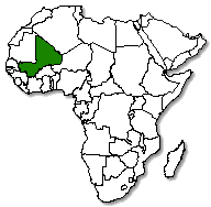 Mali is marked in green