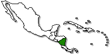 Nicaragua is marked in green