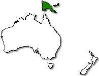 Papua New Guinea is marked in green