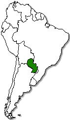 Paraguay is marked in green