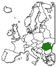 Romania is marked in green