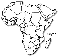 Seychelles is marked in green