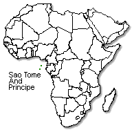 Sao Tome and Principe is marked in green