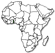 Togo is marked in green