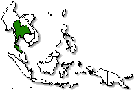 Thailand is marked in green