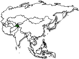 Tajikistan is marked in green
